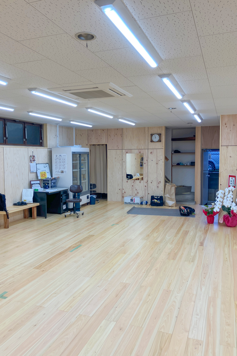 八百屋から一新、空手道場へリフォーム